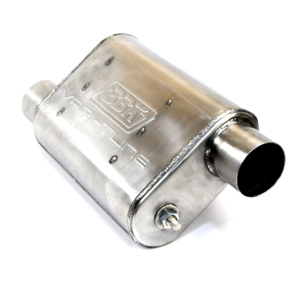 Universal 2-1/2 Varitune Adjustable Muffler Double Offset (439 Stainless)-31015 - Car Part People
