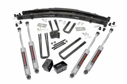 Fits Dodge W100 Truck (86-89)/W200 Truck (78-80) 4" Lift Kit; Rear Blocks; 310.2