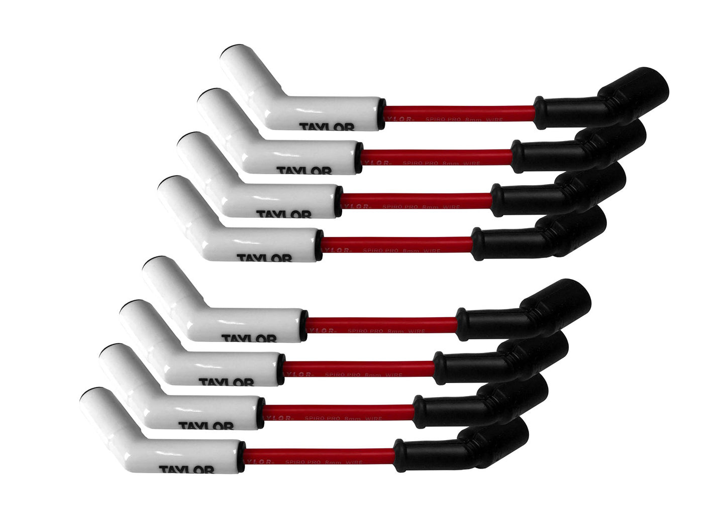 Spark Plug Wire Set Universal 8mm Silicone Spiro Pro 135? 350 ohm/ft Red 75245