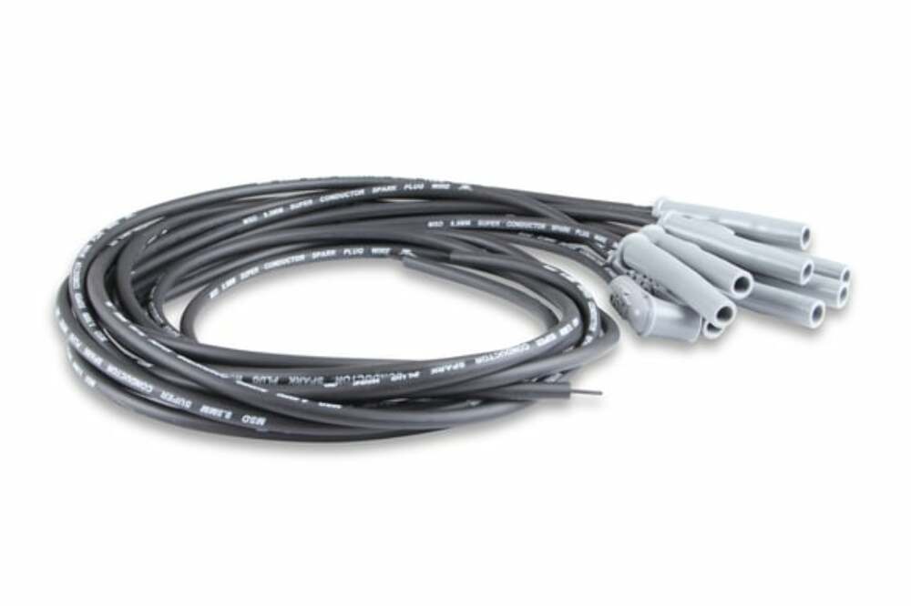 MSD Spark Plug Wire Set 31183; Super Conductor 8.5mm Black Multi Angle HEI