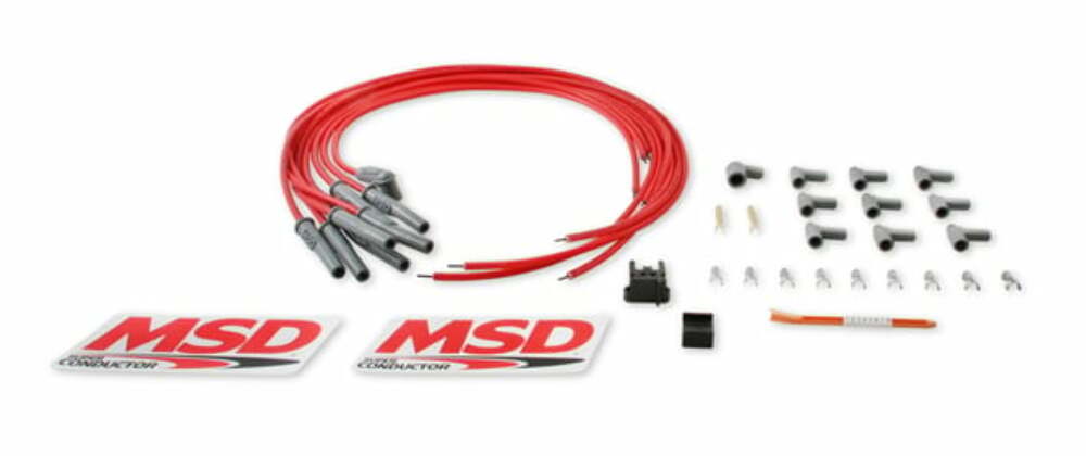 MSD Ignition 31189 Red Universal 8.5mm Spark Plug Wire Set