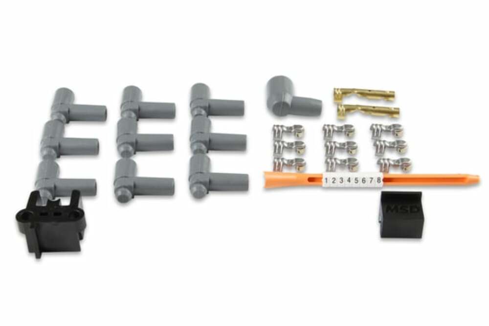 MSD Spark Plug Wire Set 31223; Super Conductor 8.5mm Black 90¡ HEI (Male)
