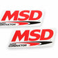 MSD Spark Plug Wire Set 31229; Super Conductor 8.5mm Red 90¡ HEI (Male)