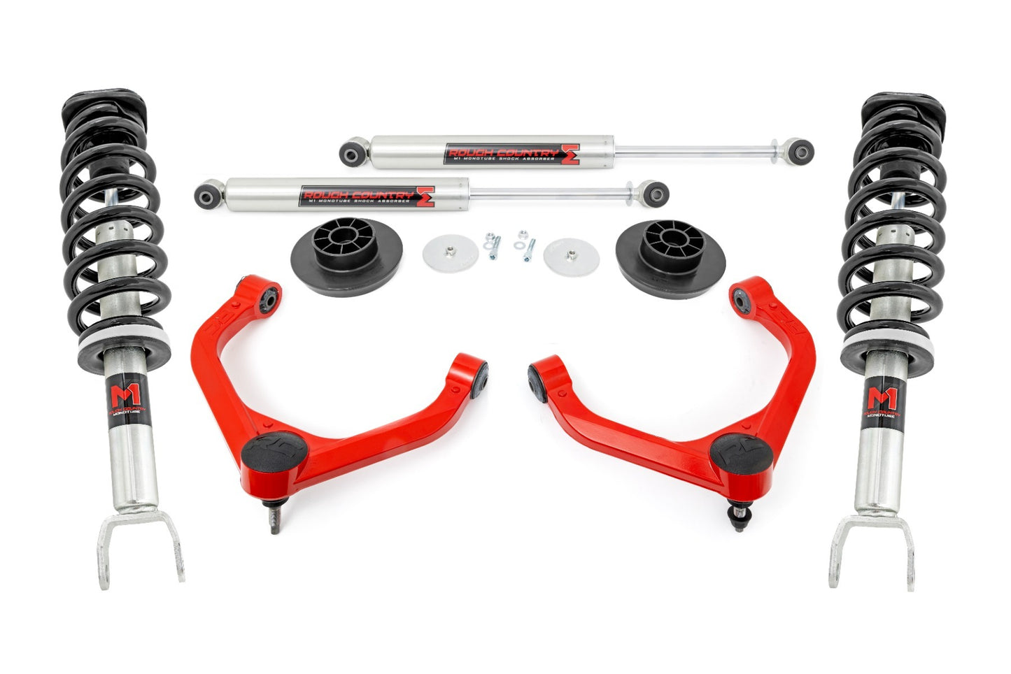 Fits Ram 1500 4WD (2012-2018 & Classic) 3 Inch Lift Kit; M1 Struts/M1; 31240RED