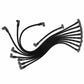 Sleeved Spark Plug Wires for SBC over valve cover, HEI - 31351