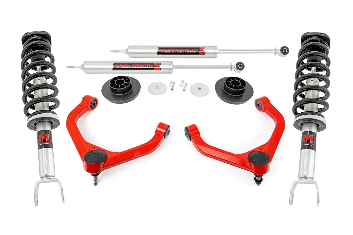 Fits Ram 1500 2WD/4WD (2019-2025) 3.5 Inch Lift Kit; M1 Struts/M1; 31440RED