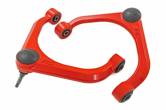 Fits Ram 1500 4WD (2012-2025 & Classic) Red Forged Upper Control Arms; 31902RED