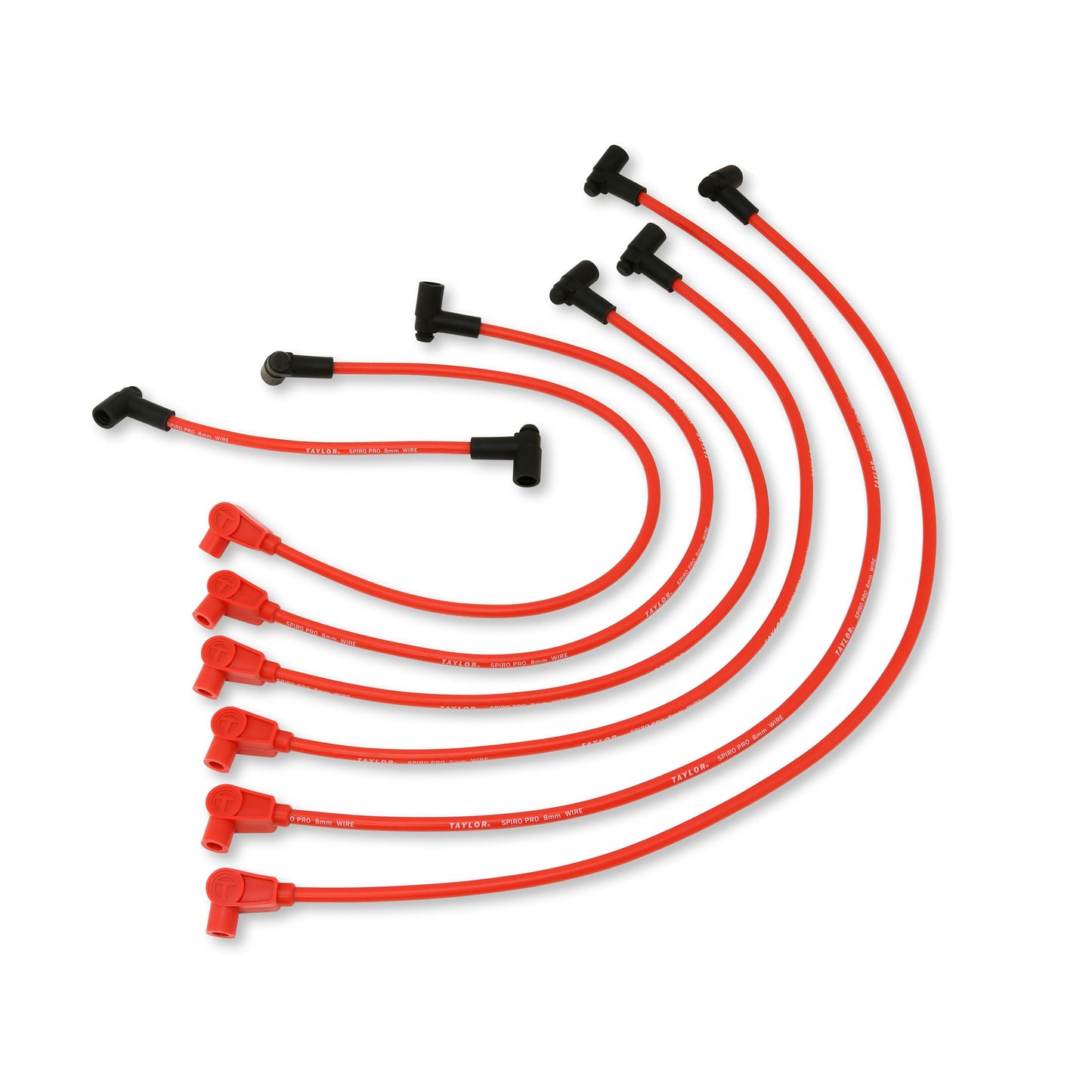 Spark Plug Wire Set Universal 8mm Silicone Spiro Pro 350 ohm/ft Red 72200