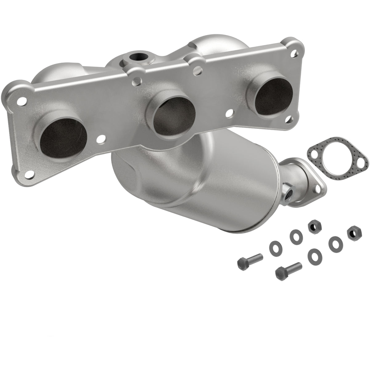 Catalytic Converter with Integrated Exhaust Manifold for HM Grade Federal / EPA Compliant Direct-Fit Manifold Catalytic