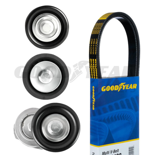 Hyundai,Kia, Serpentine Belt Drive Component Kit Goodyear 3296