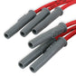 MSD 32999 - Super Conductor Spark Plug Wire Set, 2000 Ford 3.8L V-6 Mustang - Red jacket