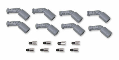 MSD 33048 - LS1, 45 Degree Boots & Terminals, 8-Pack High Performance Boot and Terminal Kit for GM LS Ignition Wires