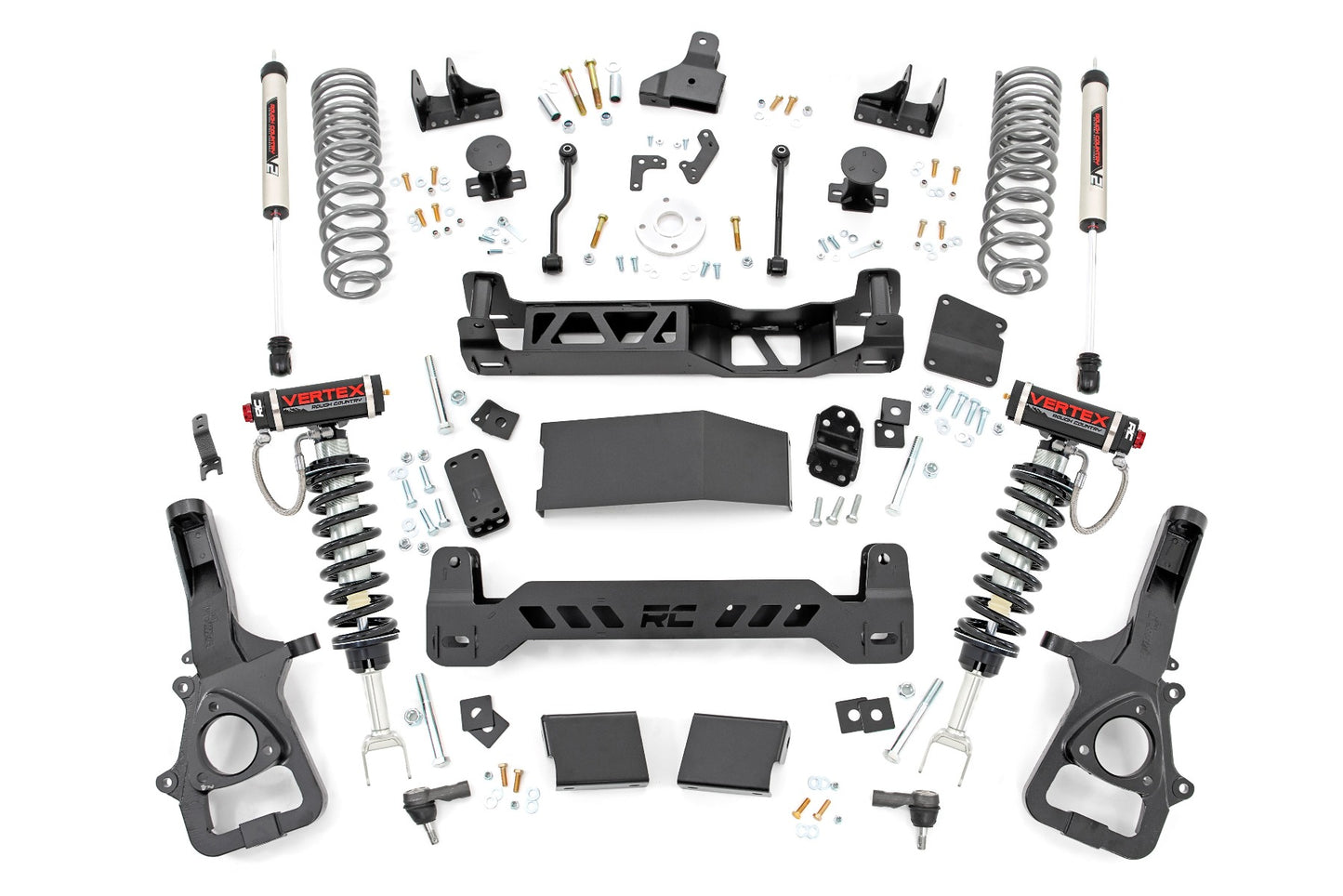 Fits Ram 1500 4WD (2019-2024) 6 Inch Lift Kit; Vertex/V2; Dual Rate Coils; 33457