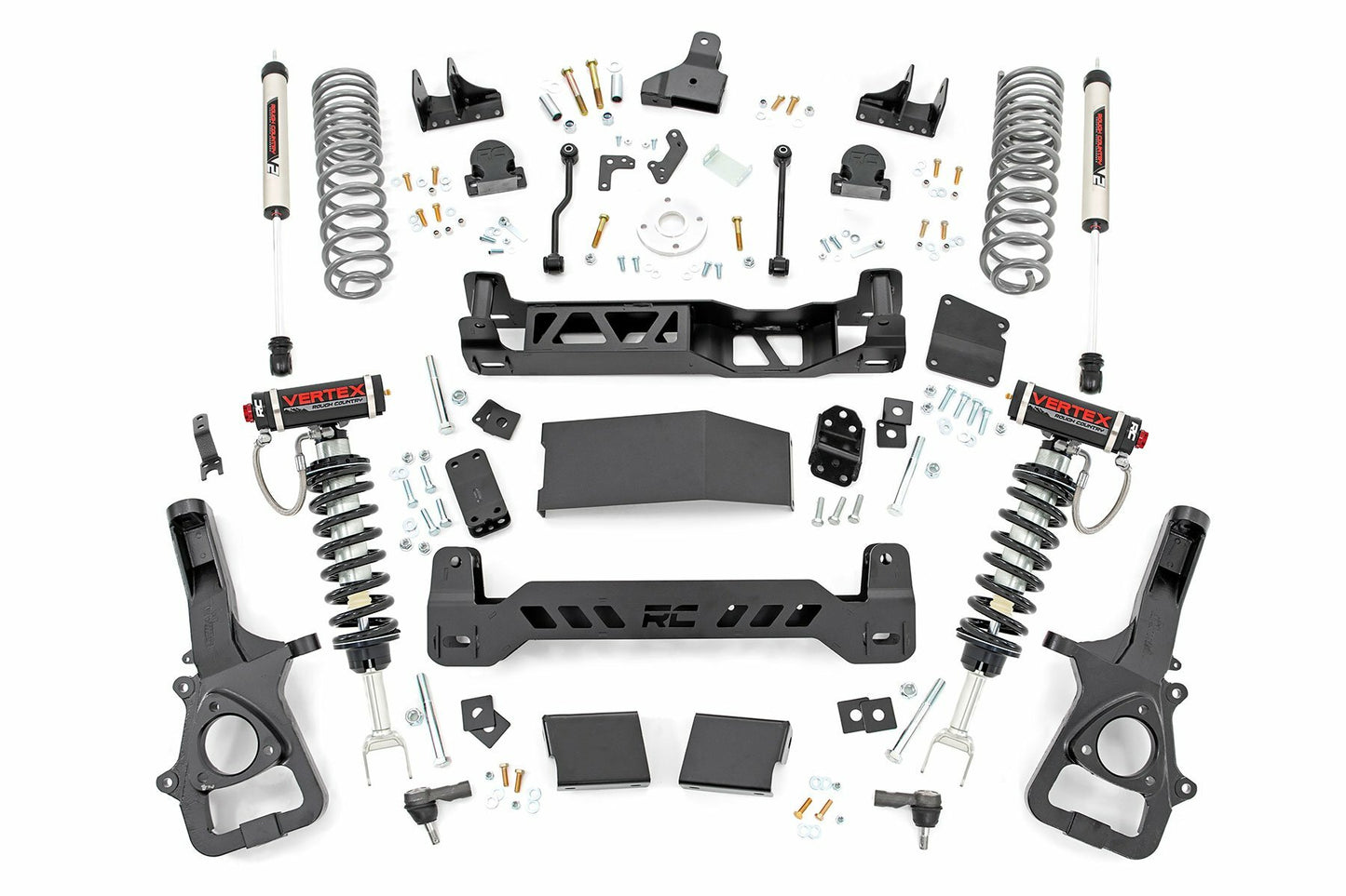 Fits Ram 1500 4WD (2019-2024) 6 Inch Lift Kit; Vertex/V2; Dual Rate Coils; 33457