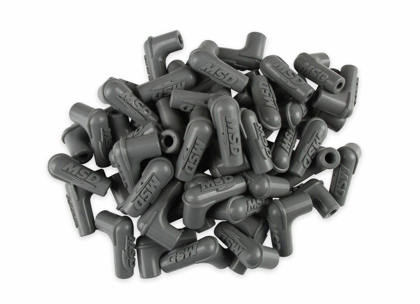 Boots, 90 Degree Logo Spark Plug, Gray Silicone 50EA - 34514