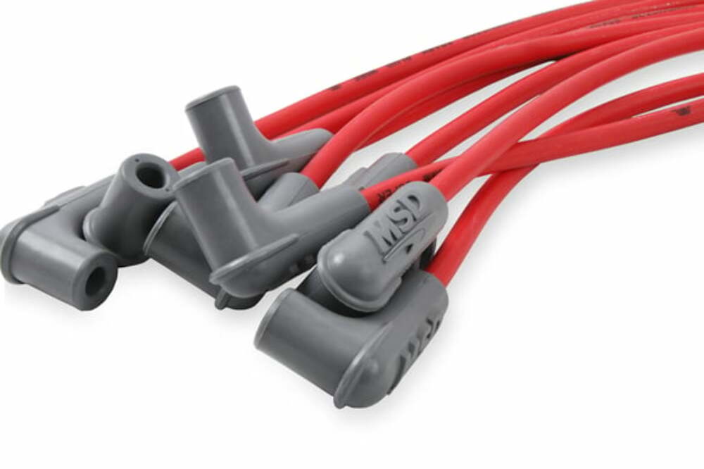 MSD 35599 - Spark Plug Wire Set ; Super Conductor 8.5mm Red for Chevy 262-400 SBC