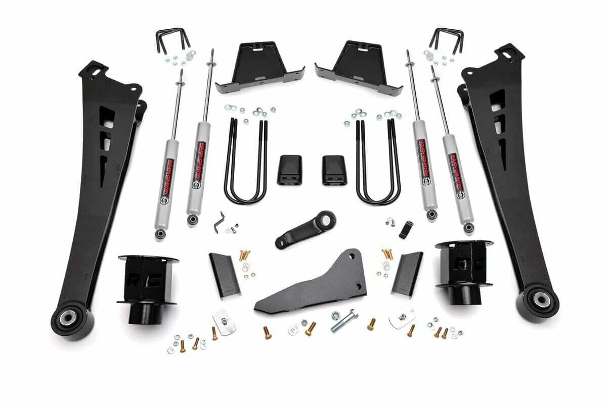 Fits Ram 3500 4WD (2013-2015) 5 Inch Lift Kit; Non-Dually; 369.2
