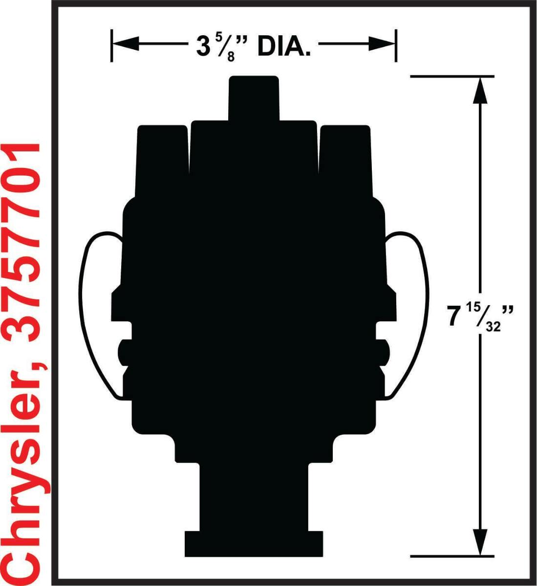 Mallory 3757701 Mallory Unilite Distributor - Chrysler 250, 361, 383 & 400 En...