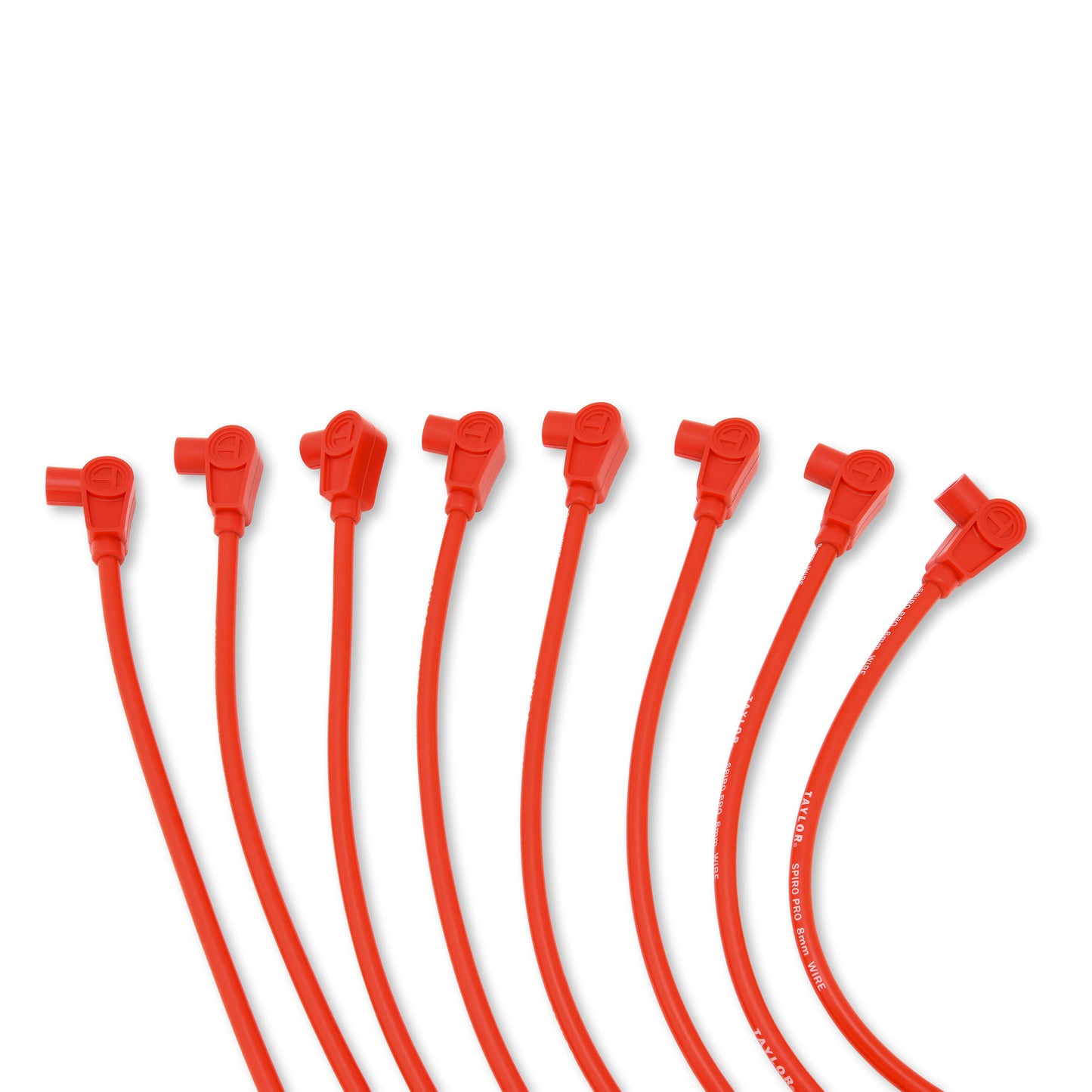 Spark Plug Wire Set Universal 8mm Silicone Spiro Pro 350 ohm/ft Red 74206