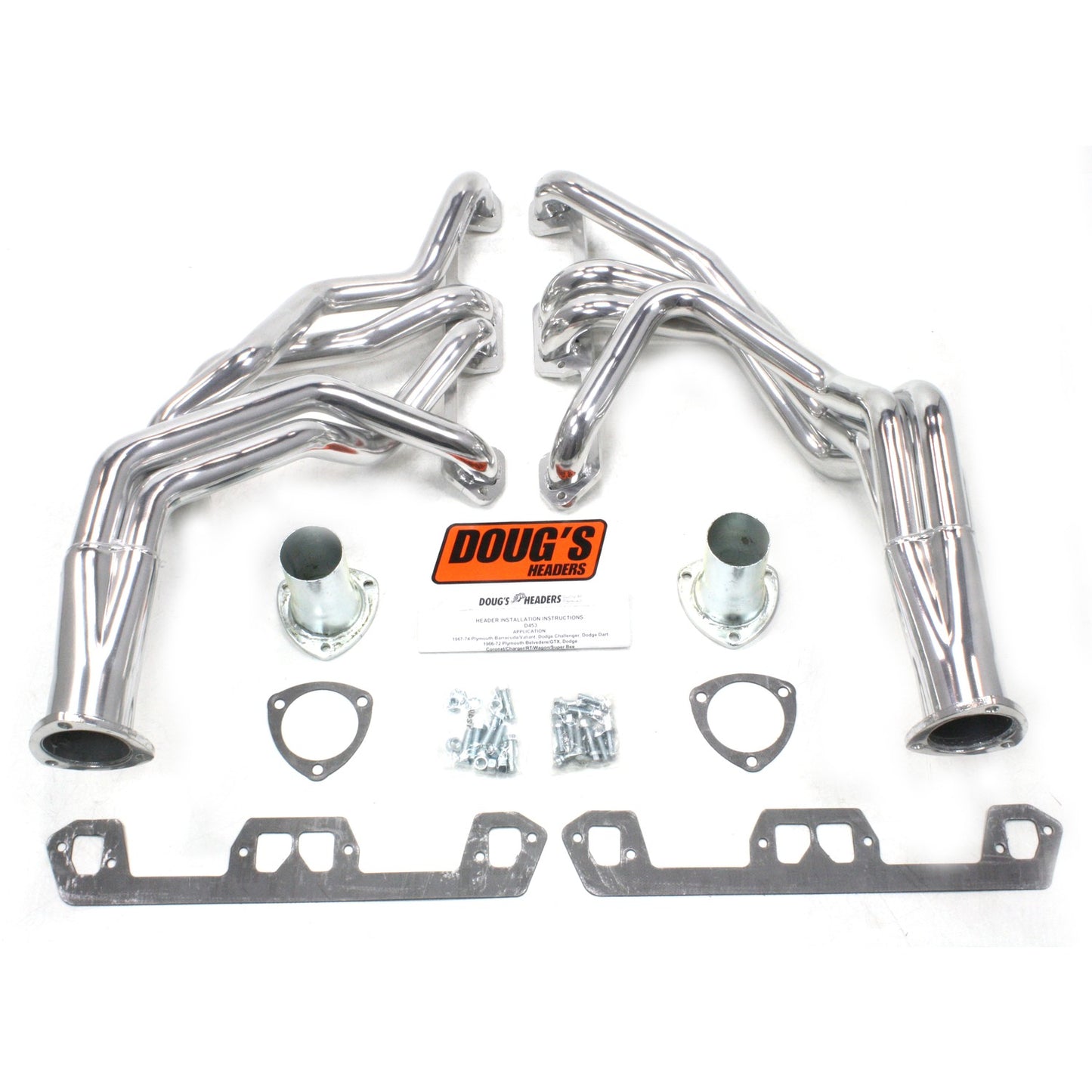 Long Tube Headers for 68-74 Mopar 273-360 LA Motor 1-5/8in Primary D453