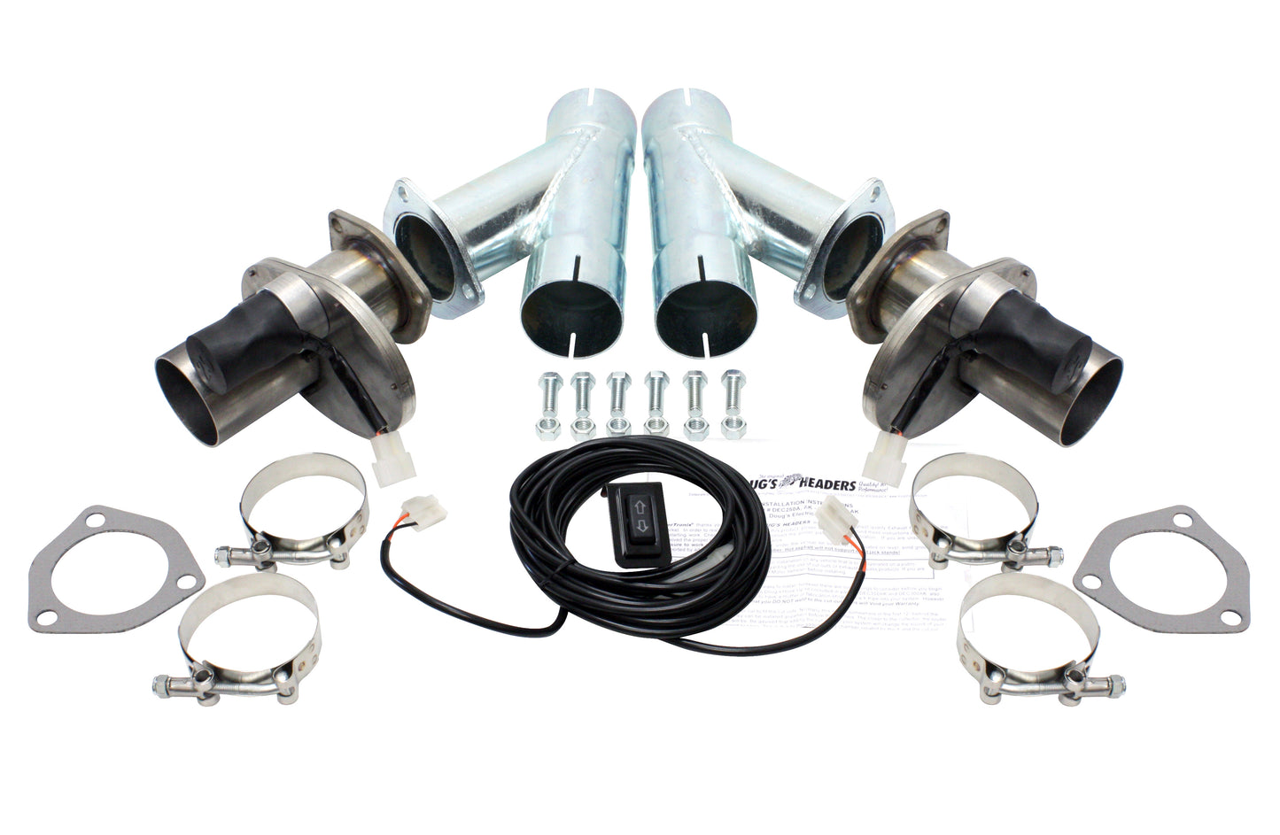 Tri-Y Headers for Electric Cut-Out 2 1/2" Pair with Hook-Up Kit DEC250AK