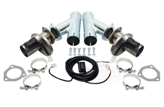 Tri-Y Headers for Electric Cut-Out 2 1/2" Pair with Hook-Up Kit DEC250AK