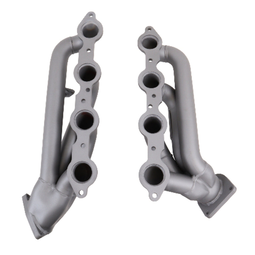 Fits 1999-2013 GM Truck/Suv 6.0L 1-3/4 Shorty Exhaust Headers-Titanium-4006 - Headers Car Part People
