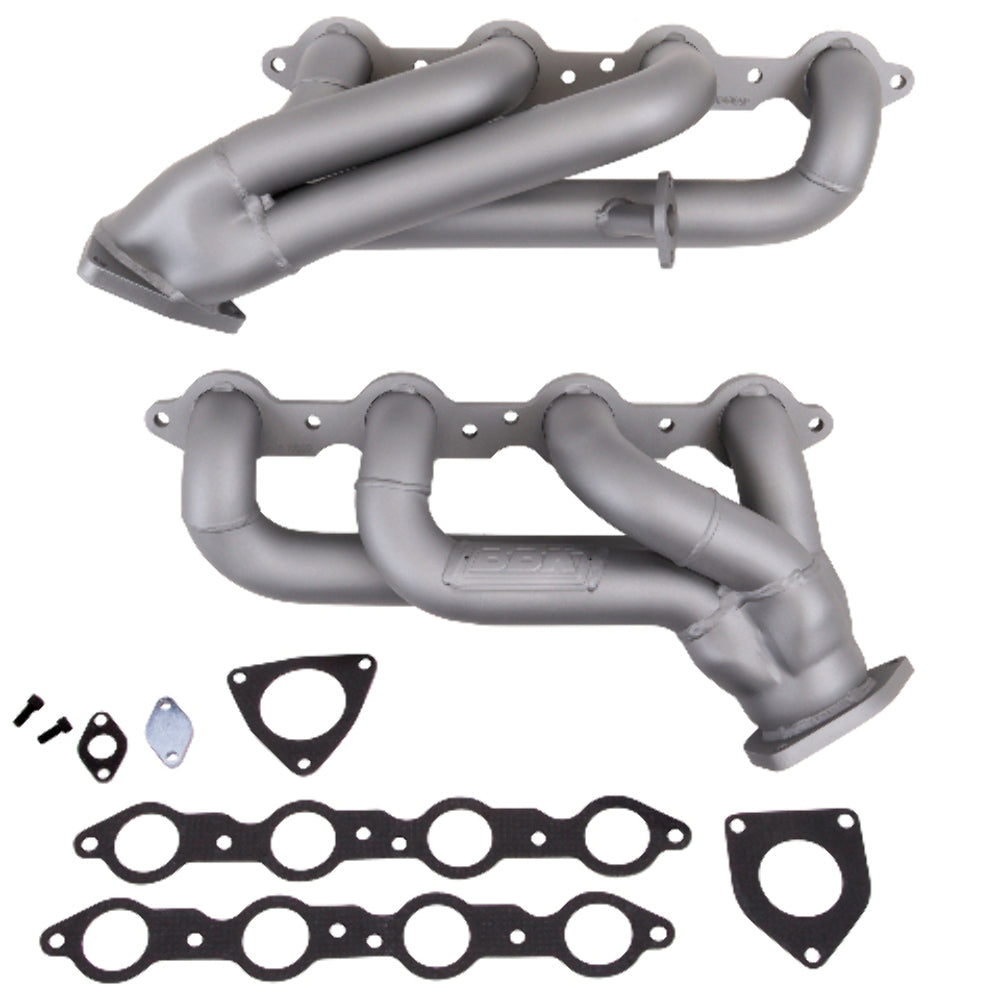 Fits 1999-2013 GM Truck/Suv 6.0L 1-3/4 Shorty Exhaust Headers-Titanium-4006 - Headers Car Part People