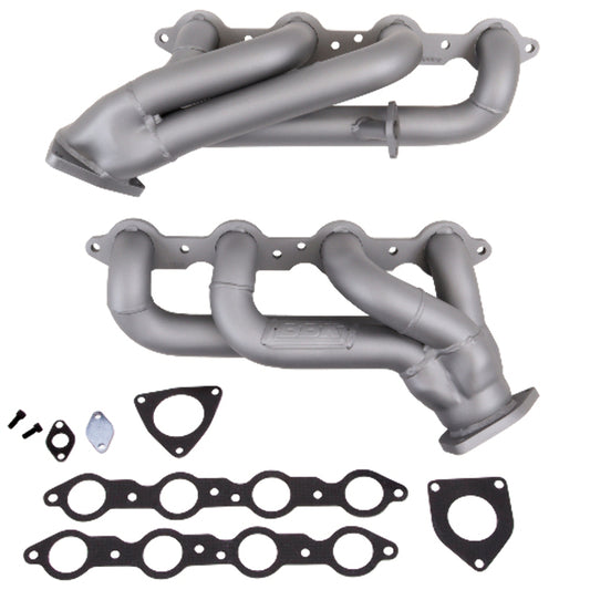 Fits 1999-2013 GM Truck/Suv 6.0L 1-3/4 Shorty Exhaust Headers-Titanium-4006 - Headers Car Part People