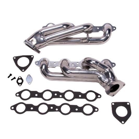 Fits 1999-2013 GM Truck/Suv 6.0L 1-3/4 Shorty Exhaust Headers-Silver-40060 - Car Part People