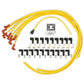 Spark Plug Wire Set - 8mm - Yellow with Orange 90 Deg Boots - 4041