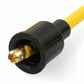 Spark Plug Wire Set - 8mm - Yellow with Orange 90 Deg Boots - 4041