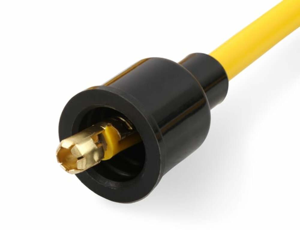 Spark Plug Wire Set - 8mm - Yellow with Orange 90 Deg Boots - 4041