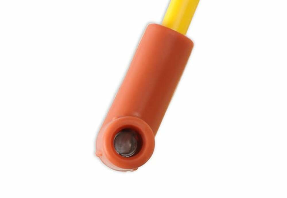 Spark Plug Wire Set - 8mm - Yellow with Orange 90 Deg Boots - 4041
