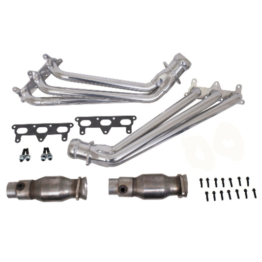 Fits 10-11 Camaro V6 1-5/8 Long Tube Headers w/Catalytic Converters-Silver-40410 - Car Part People