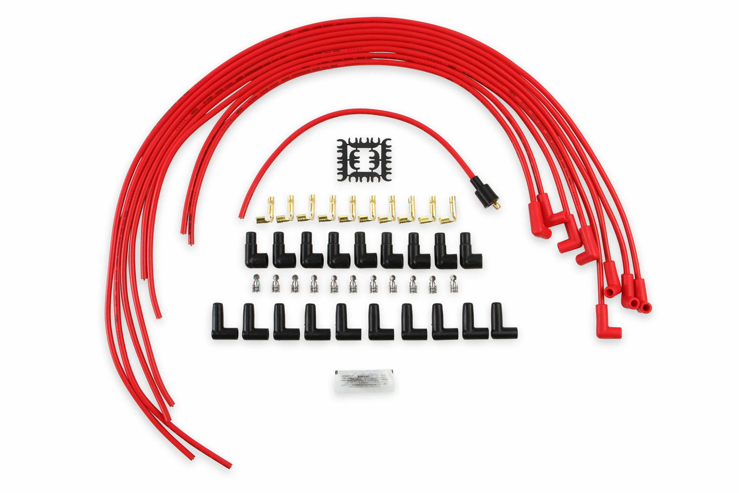 Spark Plug Wire-8mm-Super Stock Graphite Core-RedWire w/ Red 90DegBoots-4041R
