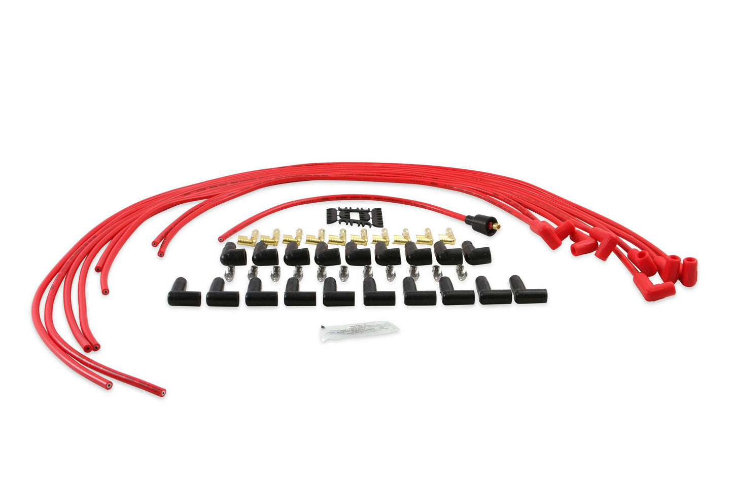 Spark Plug Wire-8mm-Super Stock Graphite Core-RedWire w/ Red 90DegBoots-4041R