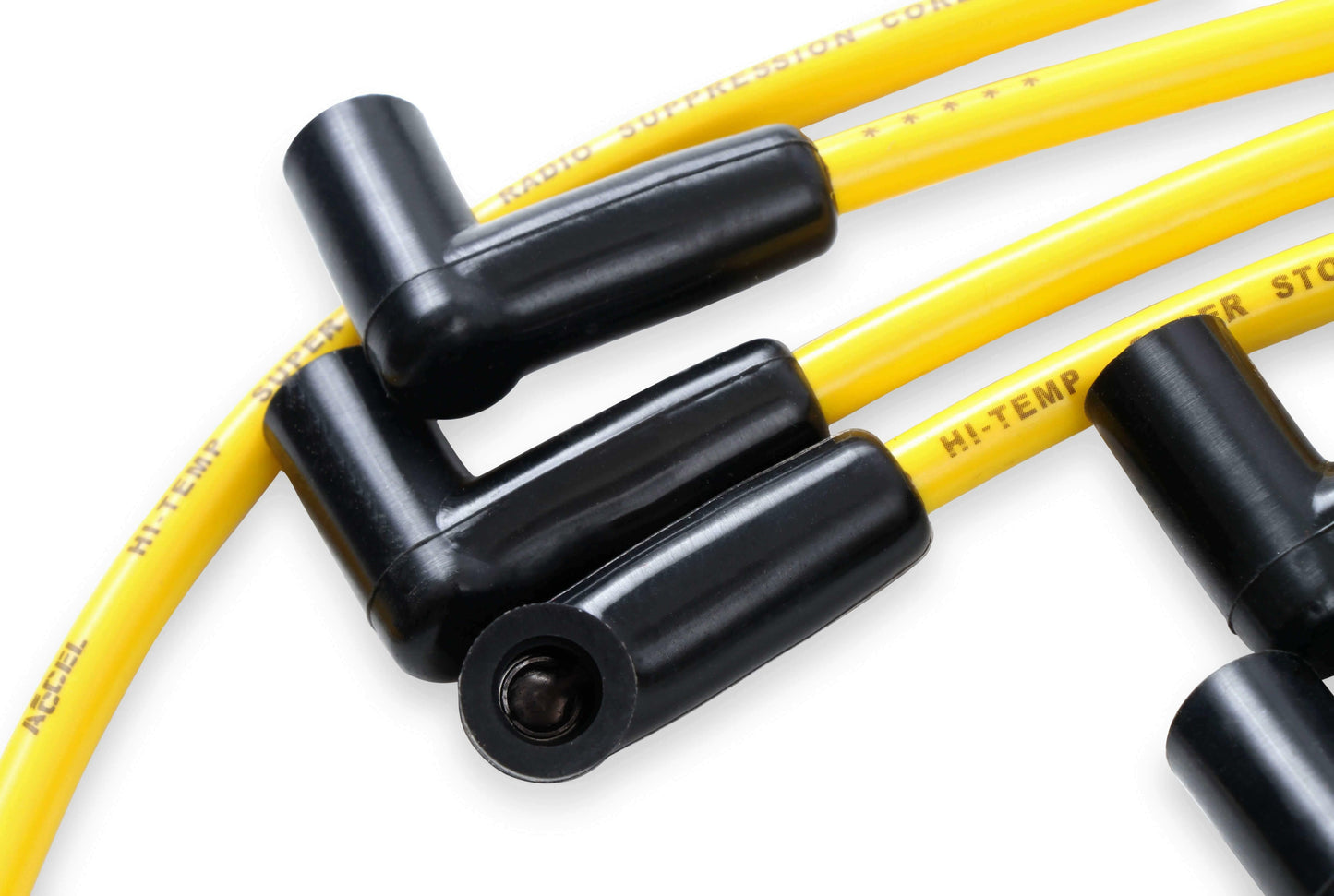 Spark Plug Wire Set - 8mm - Yellow with HEI Stock Style Boots - 4048