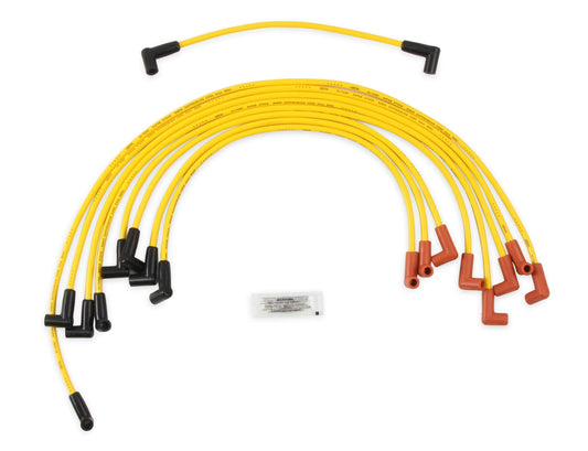 Spark Plug Wire Set - 8mm - Yellow with HEI Stock Style Boots - 4048