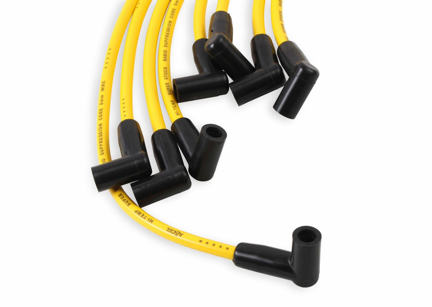 Spark Plug Wire Set - 8mm - Yellow with HEI Stock Style Boots - 4048