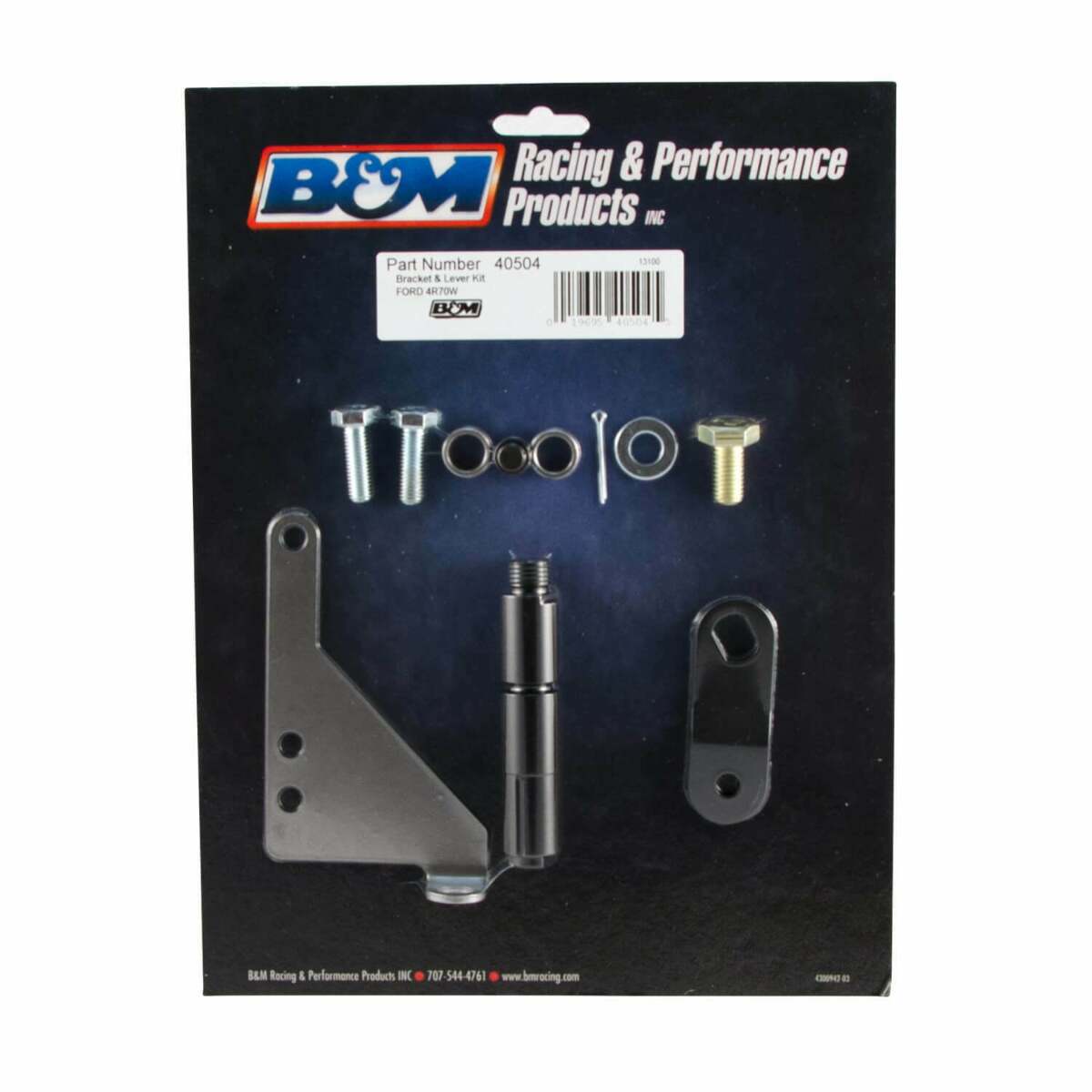 B&M Cable Bracket & Shift Lever Kit - Ford - 40504