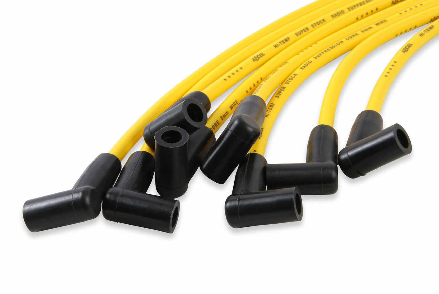 Spark Plug Wire Set - Super Stock Graphite Core 8mm - GM V8 1975-90 -Yellow-4053