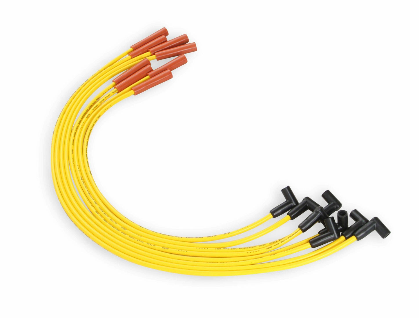 Spark Plug Wire Set - Super Stock Graphite Core 8mm - GM V8 1975-90 -Yellow-4053