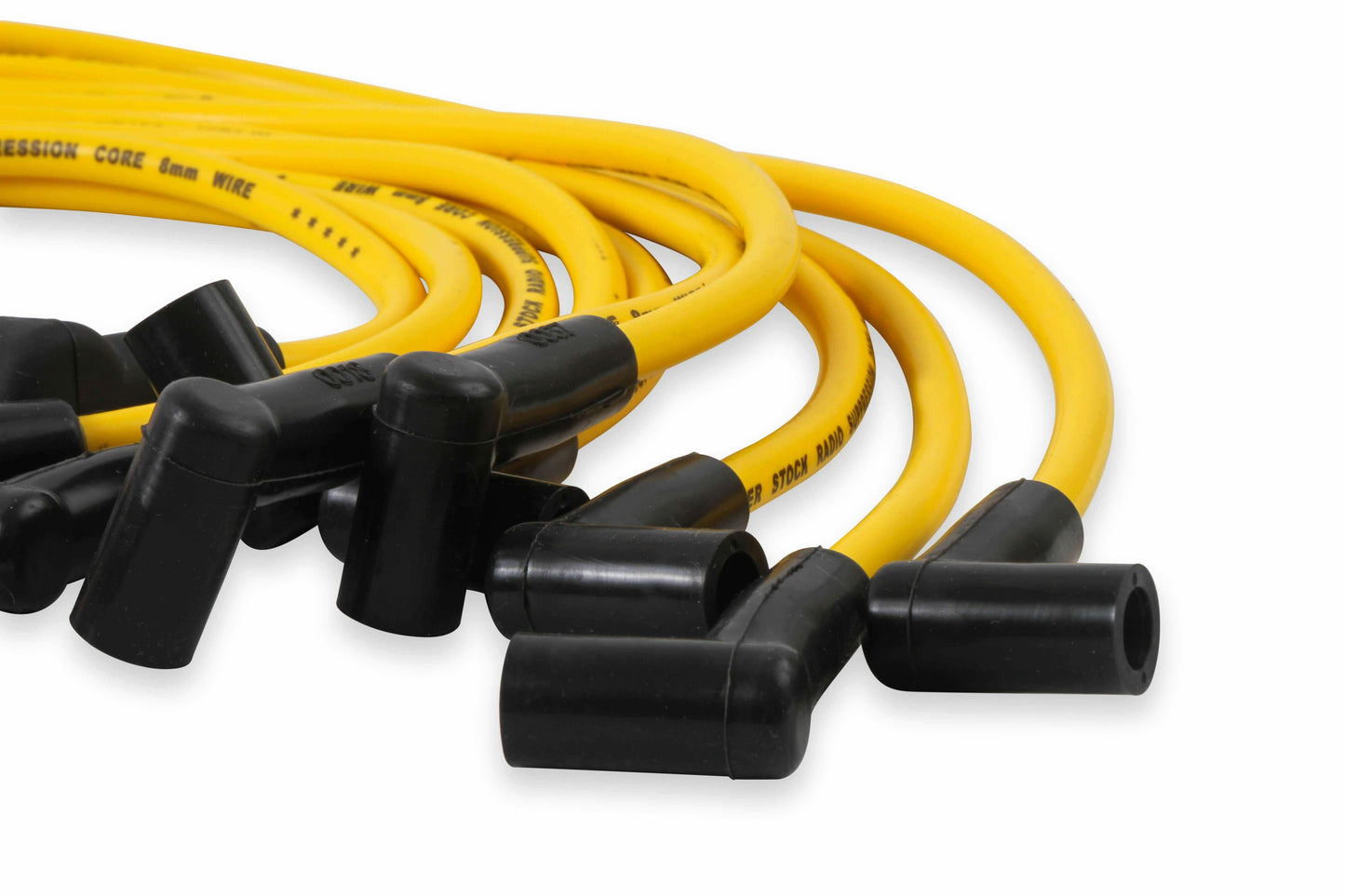 Spark Plug Wire-8mm-Custom w/ Graphite Core-Yellow w/ HEI Stock Style Boots-4056