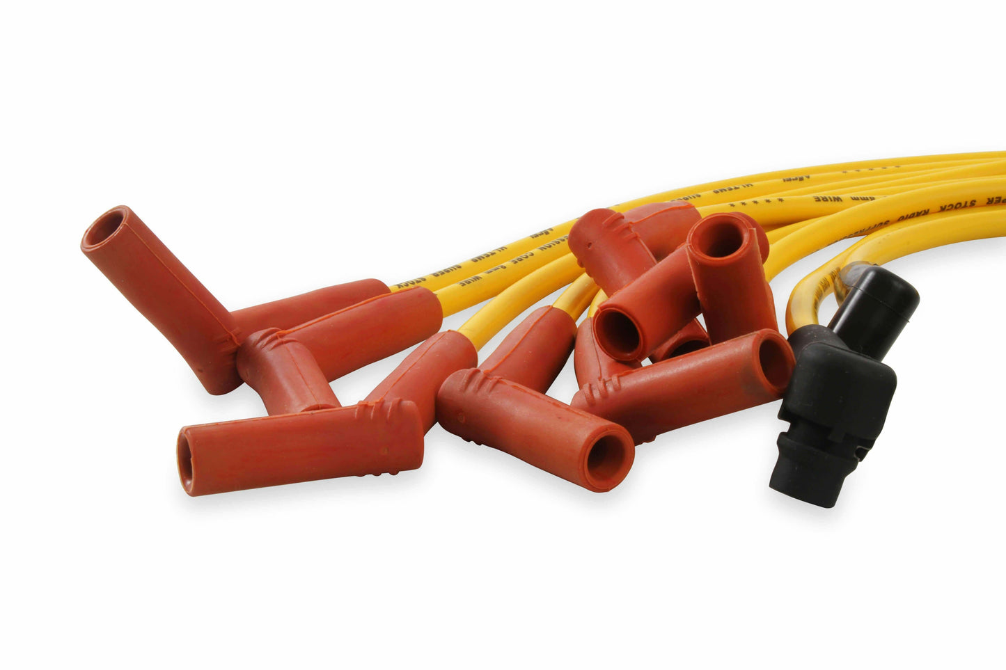 Spark Plug Wire-8mm-Custom w/ Graphite Core-Yellow w/ HEI Stock Style Boots-4056