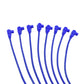 Spark Plug Wire Set Universal 8mm Silicone 90? 0 ohm/ft Prowire Solid Blue 70650