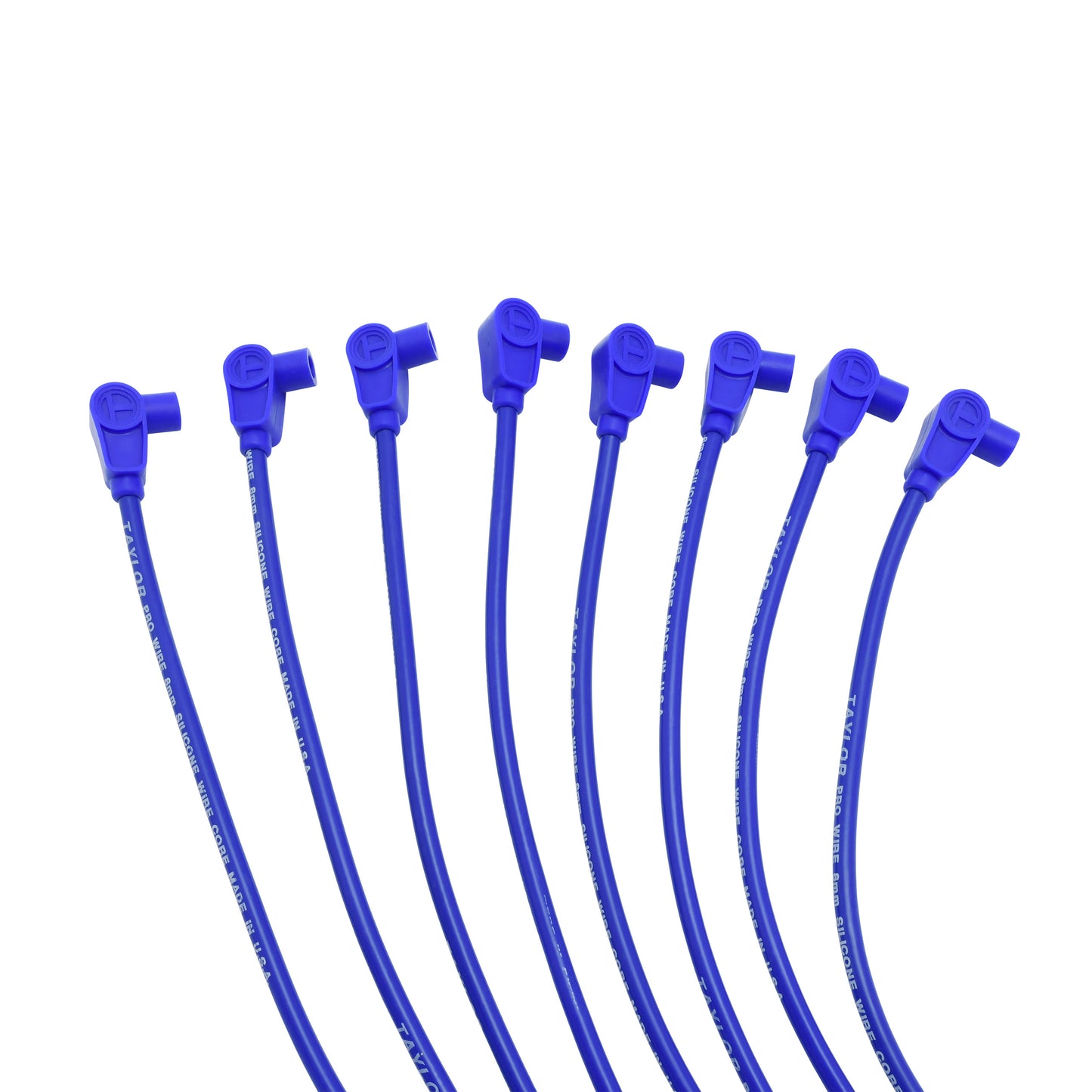 Spark Plug Wire Set Universal 8mm Silicone 90? 0 ohm/ft Prowire Solid Blue 70650