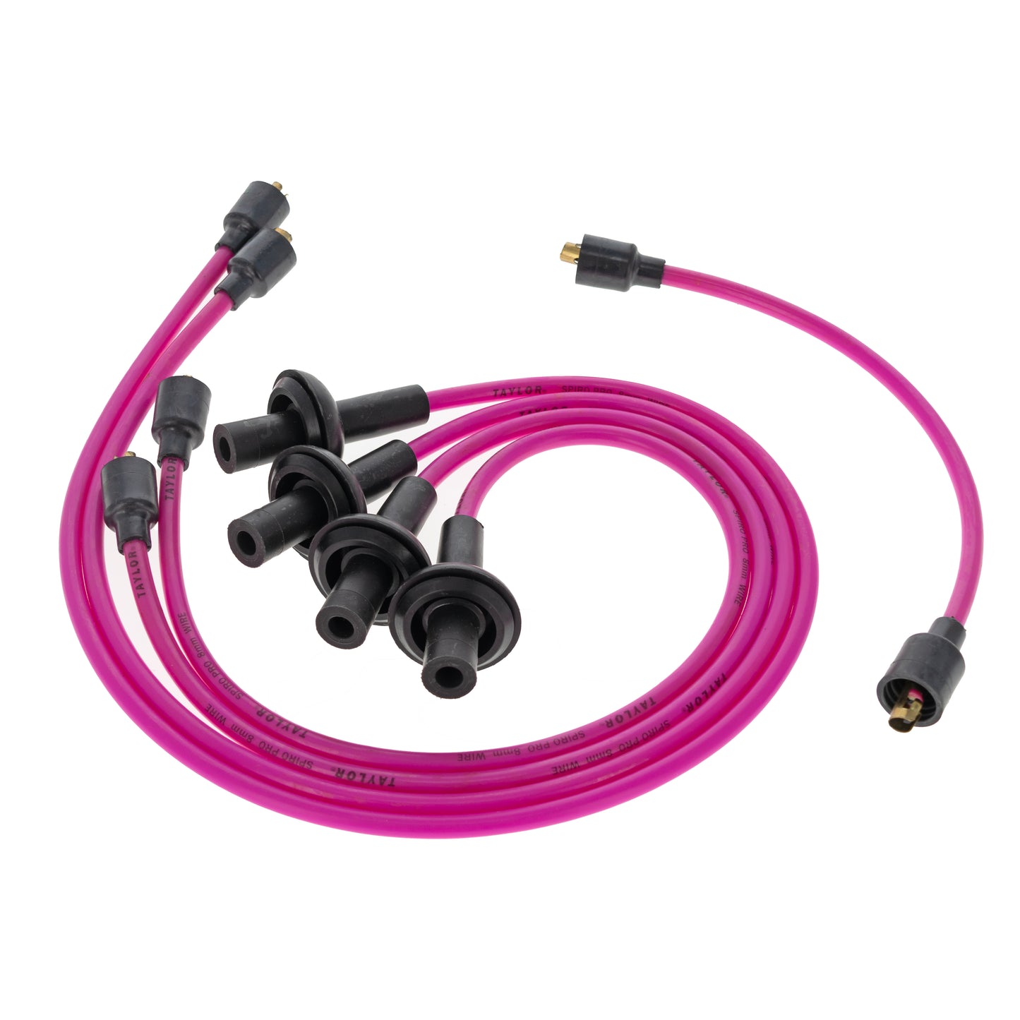Spark Plug Wire Set Universal 8mm Silicone Spiro Pro 350 ohm/ft Pink 74791