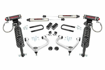 Fits Ford F-150 4WD (2021-2024) 3 Inch Lift Kit; Fabbed UCA; Vertex/V2; 41457
