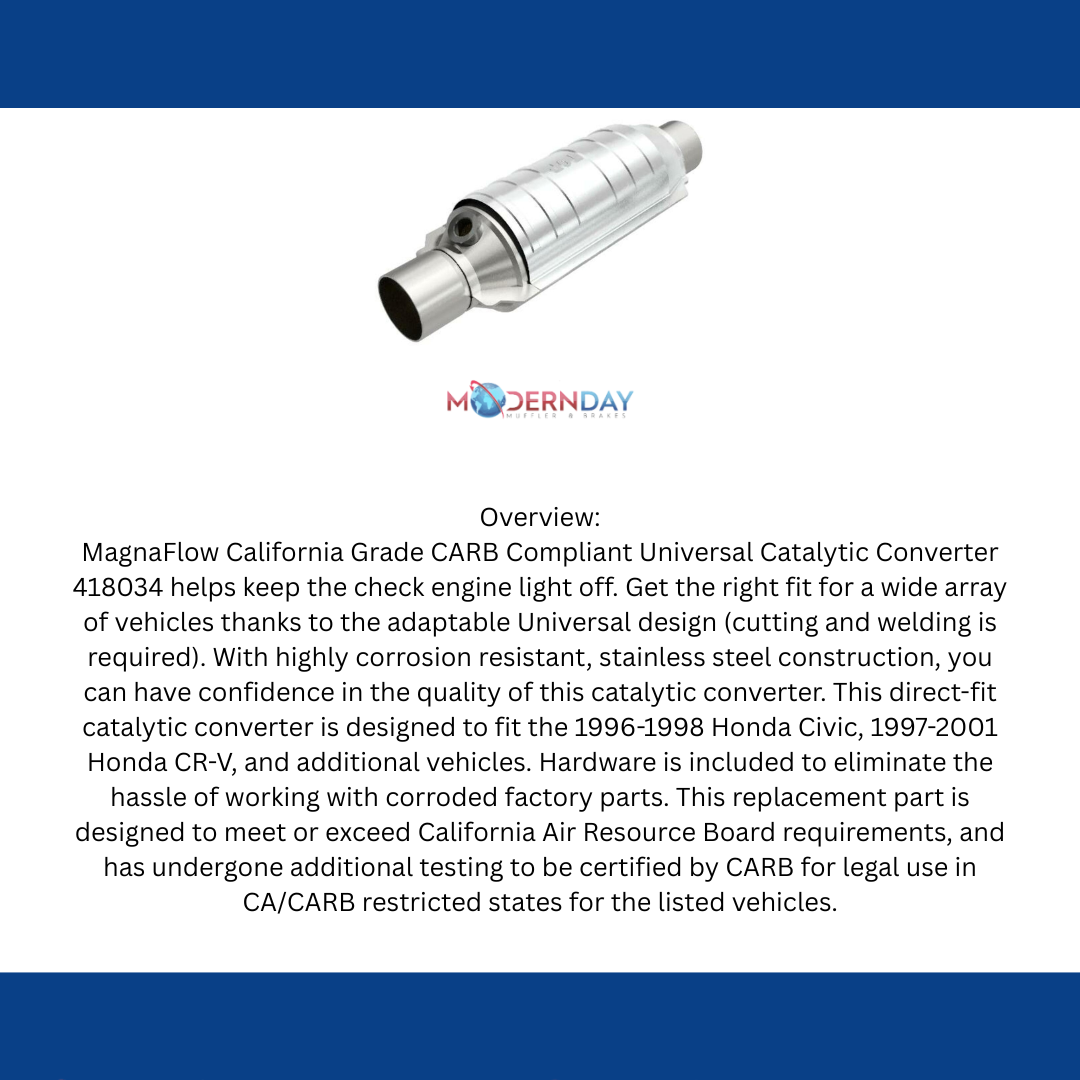 1996-01 Acura Integra Universal Catalytic Converter 2 1/O2 CA 418034 Magnaflow